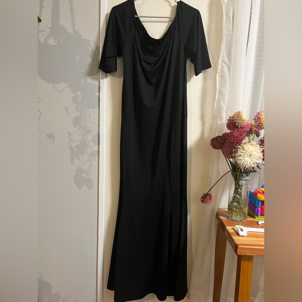 Ashley Stewart Black Long Sleeve Dress